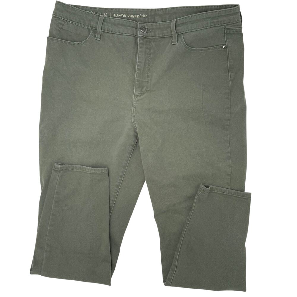 Talbots Flawless Women's High-Waisted Jeggings | 37” X 28” | Soft Olive Green